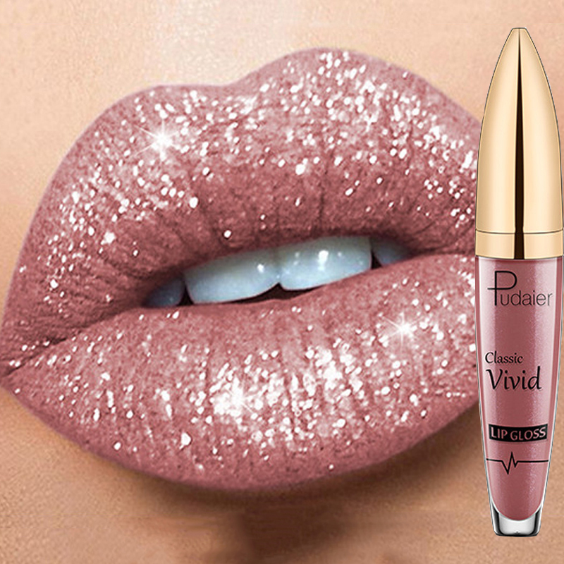 18 Colors Shiny Lip Gloss for Women Long Lasting Matte Glitter Liquid Lipstick Diamond Shiny Lip Gloss Waterproof Lip Makeup_voghion.com
