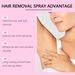 Spray mousse depilatorio delicato, peli delle gambe, peli delle ascelle, pelle liscia su tutto il corpo, spray mousse detergente per la pelle_voghion.com