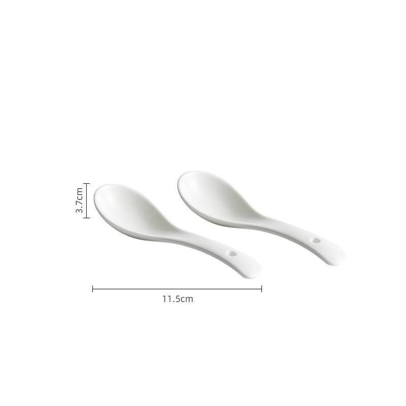 Creative Rice Home Use 2023 New High-end Tableware Ceramic Spoon Single 4.5inch Small Eating Bowl_voghion.com