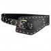 Studded Women's Belt - Vintage Wide Waistband With Arc Buckle, Faux Leather Adjustable Strap For Dresses & Jeans (Black/Brown/Leopard Print)_voghion.com