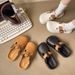 New Closed-Toe For Women, Summer Flat Platform Internet Celebrity Style Slip-On Half Slippers_voghion.com