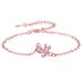 Set di collana, orecchini, bracciale e anello con impronta a forma di cuore e zampa di gatto placcata in oro rosa_voghion.com