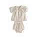 Shorts meisjes zomer 2024 nieuwe baby Koreaanse editie Sweetheart Creeper-set met korte mouwen_voghion.com