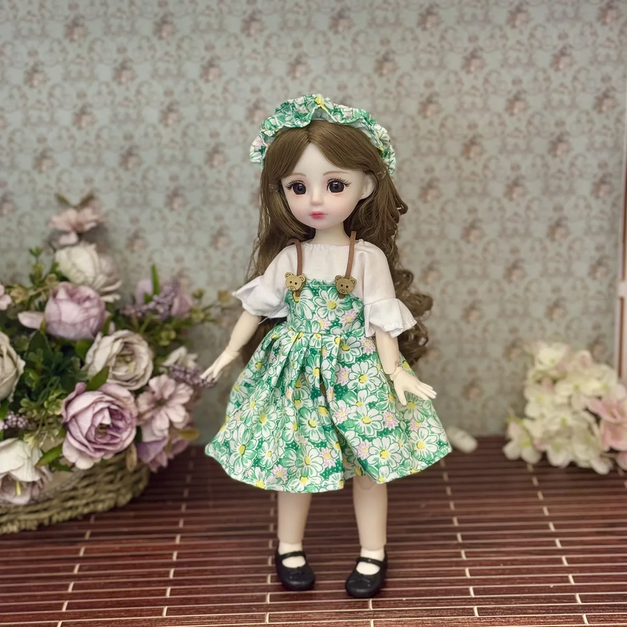 6 punktów BJD Doll Dress Up Clothes Set 30cm Spódnica dla lalki Lolita Dress Uniform Maid Dress_voghion.com
