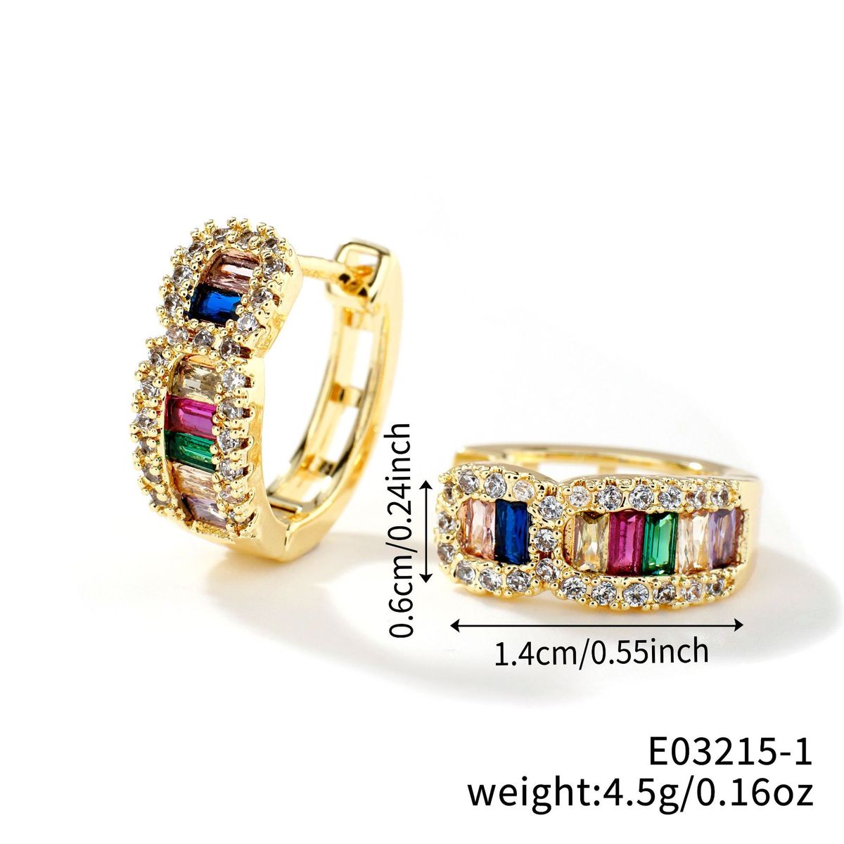 Kadınlar İçin Retro Stil Moda Yuvarlak Küpeler Yüksek Kaliteli Küçük Renkli Kulak Klipsi Küpe Grubu_voghion.com