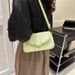 solid color bag female this year's popular fashion female bag temperament saddle bag shoulder messenger bag_voghion.com