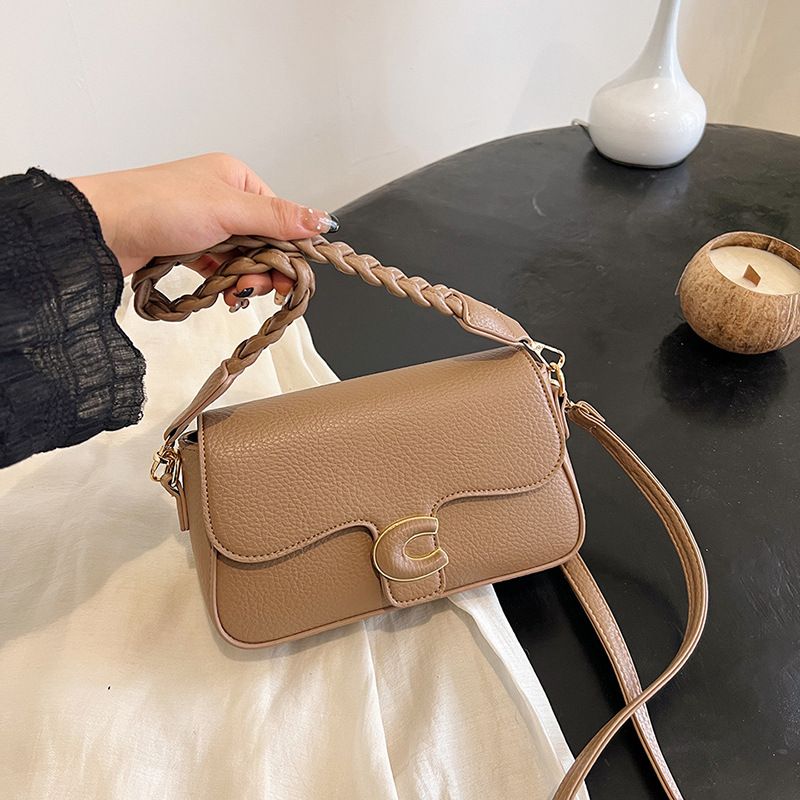Bags2024 Neue High-End-Textur, französische Umhängetasche in Volltonfarbe, modische Umhängetasche für Damen mit Kette_voghion.com