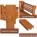 49 Inch Eucalyptus Wood Outdoor Folding Bench with Backrest Armrest for Patio Garden_voghion.com