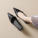 Pointed Single Shoes Women's Thin Heel Niche Design Cat Heel Cross Belt Shallow Mouth High Heels Soft Sole_voghion.com