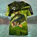 Vintage T Shirt For Mens Fishing 3D Print Outdoor Sports Short Sleeve Top Casual Man's T-shirt Loose Tee Streewear Men Clothing_voghion.com