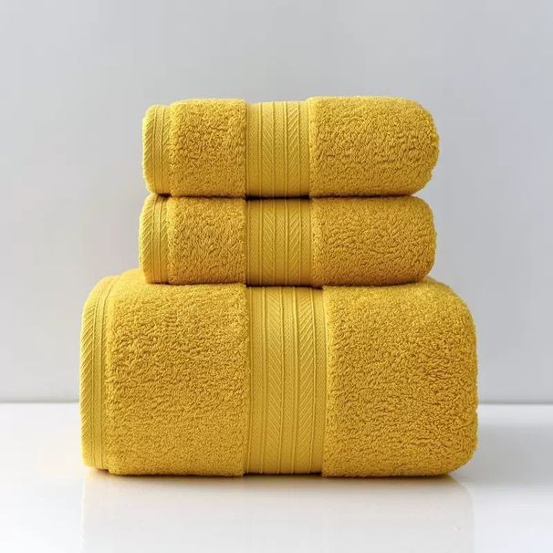 Towel And Bath Towel Combination Fish Scale Terry Solid Color Thickened Towel Gift Box Embroidered LOGO Absorbent Cotton Face Towel_voghion.com