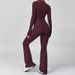 K Zipper Cloud-like Long-sleeved Yoga Bodysuit High-intensity Fitness Exercise One-piece Bodysuit_voghion.com