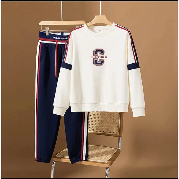 Sieviešu apģērbs rudens un ziemas modes brīvs, plāns džemperis sporta bikses, divdaļīgs uzvalks un Archer0603 un oriģināls skrūvējams izšuvums_voghion.com