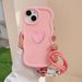 Do Samsung Galaxy A05 A05s A04s A04e A03 Core A03s A02s Pokrowiec z wiszącą liną Love Heart Candy Wavy Soft Phone Case_voghion.com