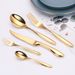 Gold Mirror Cutlery Set - 304 Stainless Steel Tableware_voghion.com