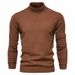 Maglione dolcevita convertibile per ragazzo, autunno inverno, tinta unita, casual, strato di base, stile giapponese, semplice e alla moda._voghion.com