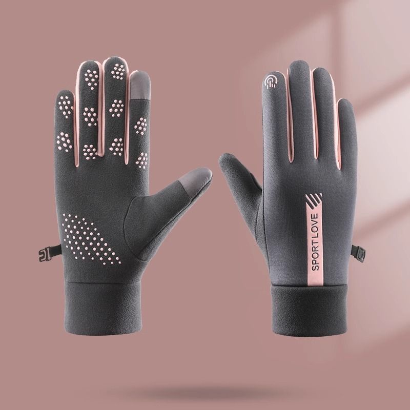 Winter skiing gloves, touch screen, electric bike riding, thickened velvet, warm, waterproof, windproof, cold resistant,_voghion.com