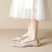 Shallow Single Shoes Female Flat Bottom Fairy Wind Mesh Soft Sole Gentle Pointed Rhinestone Flats_voghion.com