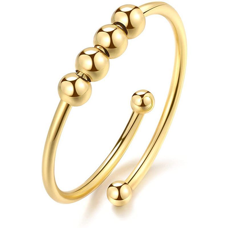 Anello antistress e ansia con rotazione libera a spirale singola in acciaio al titanio con micro movimento_voghion.com