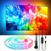 Smart TV Sync RGB LED Ambient Light Strip - Camera Sync Screen Mirroring, 24-Key Remote & Bluetooth Control, 5050 SMD RGBIC, CE Certified_voghion.com