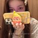 TechGlobe Cute Cartoon Yellow Background Star Magnetic Stand Compatible With IPhone 16 Pro Max 15 Phone Case 14 For Women_voghion.com