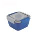 Convenient lunch lunch box for office workers and students Double-layer compartment square four-sided buckle plastic sealed lunch box_voghion.com