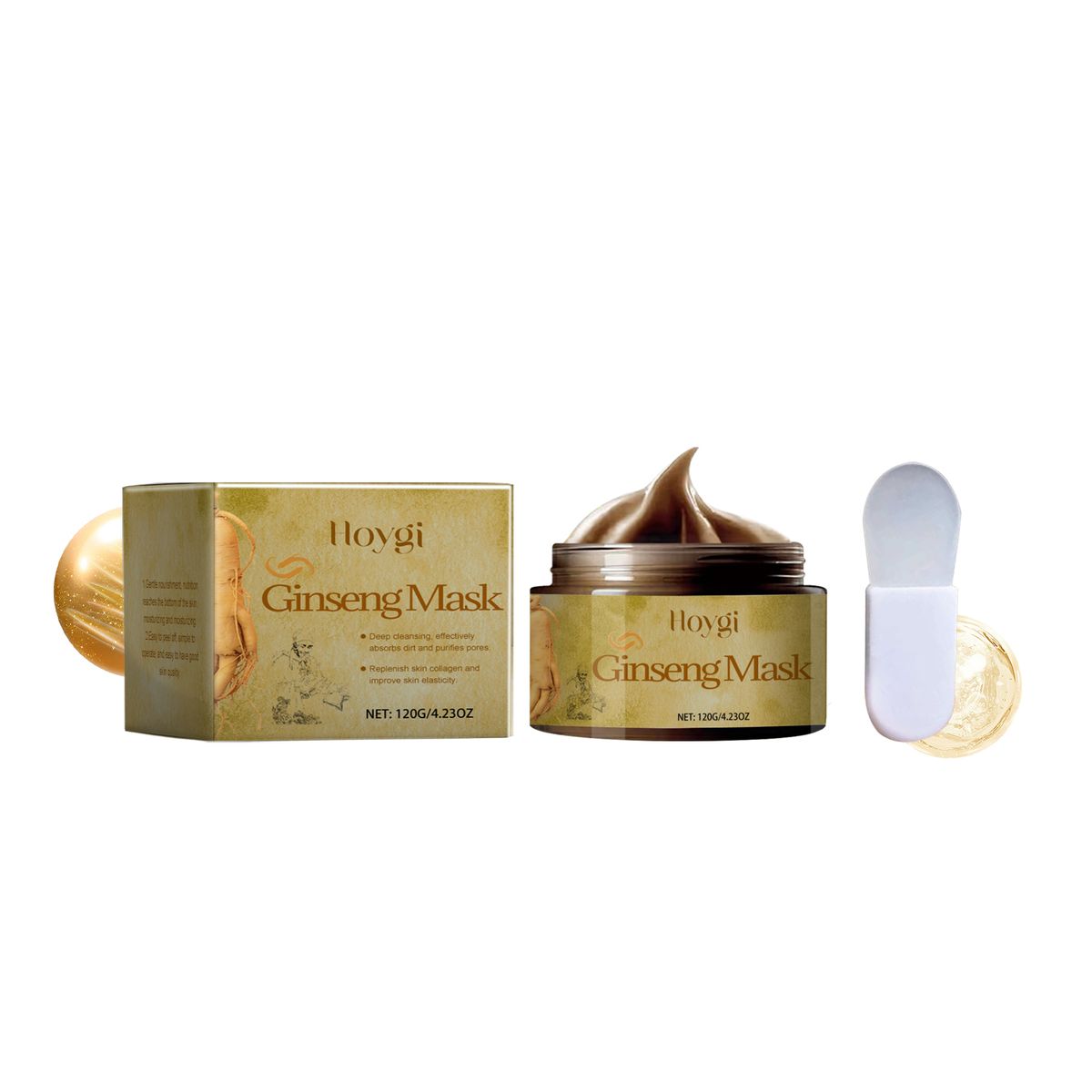 Hoygi Ginseng Exfoliating And Tearing Mask, Hydrating, Moisturizing, Firming And Mildly Cleansing Skin Care Mask_voghion.com
