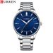 Men's Minimalist Stainless Steel Quartz Watch - Waterproof Round Dial Business Wristwatch With Alloy Strap Large Dial Watch_voghion.com