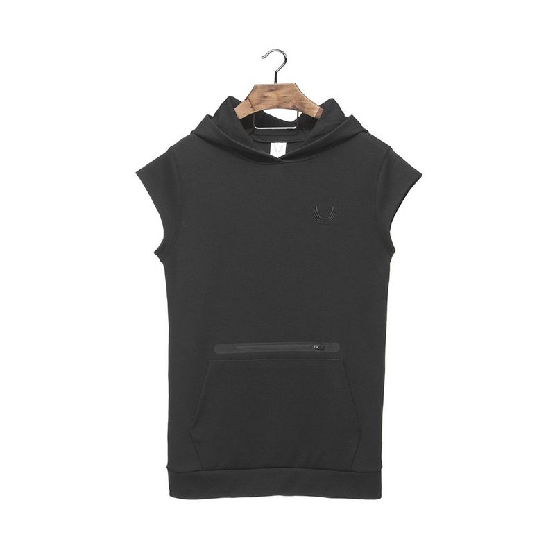 Muscle Fitness Brothers Athleisure Top senza maniche con cappuccio Running Training Fitness Gilet in cotone traspirante_voghion.com