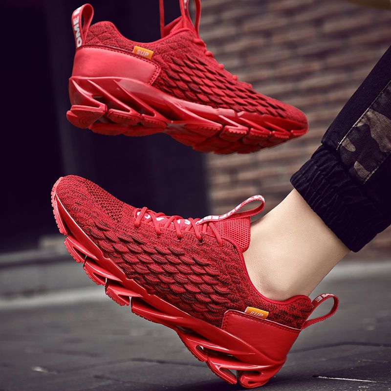 Lekkie buty do biegania maratonów męskie z siateczki, z amortyzacją powietrzną, sportowe, codzienne, drugie pokolenie, modne w szkole średniej_voghion.com