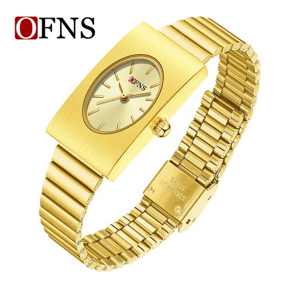 Women's Minimalist Rectangular Watch – Japanese Quartz Movement, Bamboo-Inspired Bracelet, Elegant & Lightweight_voghion.com
