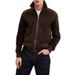 Men's Casual Suede & Shearling Trim Jacket - Slim Fit Winter Coat With Vintage Style For Urban Fashion_voghion.com