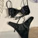 Ženska oblačila Bikini Seksi Pit Tube Top Visok Razcep Spredaj Twist Kopalke Bikini_voghion.com
