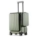 20" Aluminum Frame Carry-On Luggage With USB Charging Port, Front Opening Design & TSA Lock - Lightweight Durable Suitcase For Business Travel_voghion.com