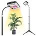 Lampada di riempimento per la crescita delle piante a LED, a spettro completo, con supporto da pavimento, da tavolo, per piante verdi da interno, succulente, a luce solare_voghion.com