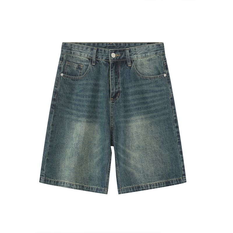 MTLCLOTHES menswear|Pantaloncini a cinque punte da uomo in denim strappato sciolto retrò_voghion.com