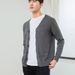 Cardigan con scollo a V da uomo in lana, sottile e ampio, in stile coreano, lavorato a maglia, stile giovanile alla moda_voghion.com