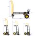 Hand Truck Dual Purpose 2 Wheel Dolly Cart And 4 Wheel Push Cart With Swivel Wheels 330 Lbs Capacity Heavy Duty Platform Cart For Moving/Warehouse/G_voghion.com