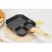 Aluminum Three-Hole Breakfast Frying 3-in-1 Non-Stick Egg Burger Magic Tool Household Flat Pan With Non-Slip Handle_voghion.com