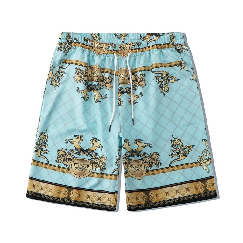 men's Clothing Summer Shirt Suit Retro Palace Digital Printing Loose Shorts Suit Short-sleeved Men_voghion.com
