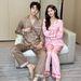 Γυναικεία ρούχα Φθινόπωρο Νέο Ζευγάρι Πυτζάμες Γυναικεία FF Letter σε τυπωμένο στυλ Σετ οικιακών ρούχων Κατασκευαστής_voghion.com