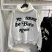 CPFM Rebirth KANYE Same Style Ye Must Be Born Again Foam Print Letter Fleece-Lined Hoodie_voghion.com