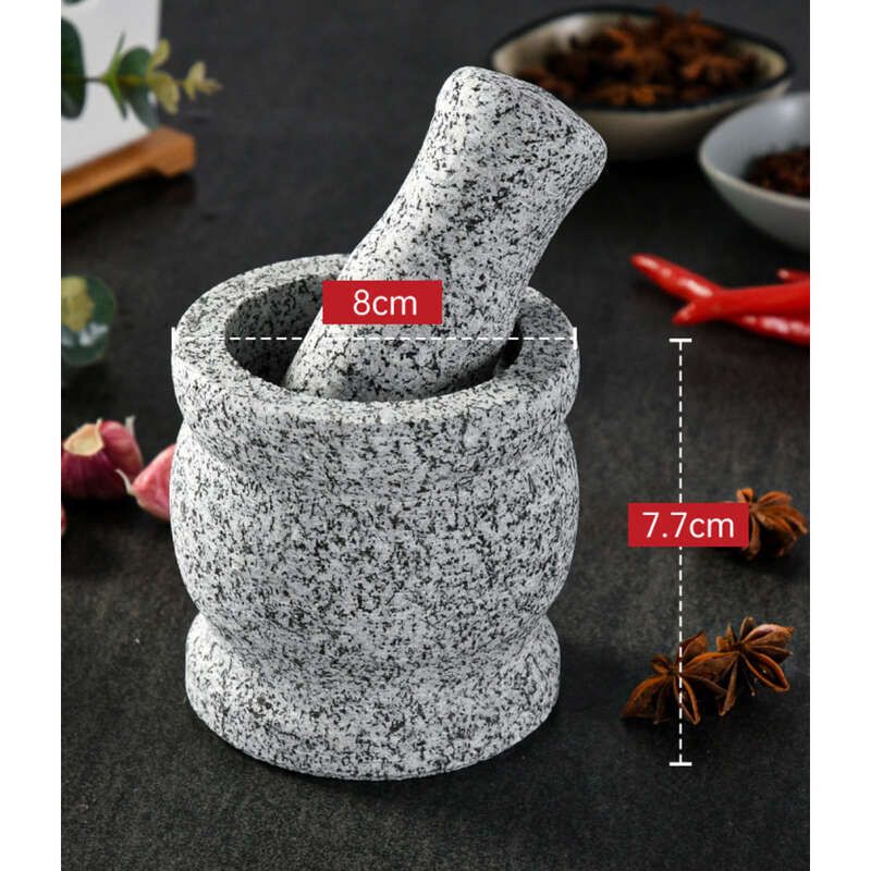 Household Grinder, Stone Natural Stone, Handcrafted Mortar, Medicine Pounding Jar, Press, Garlic Pester_voghion.com
