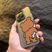 Cute Rabbit Bear Couple Design TPU Basic Phone Case For iPhone 16 15 Pro Max 14 13 12 11 XS X XR 7 8 16 Plus SE Matte Hard Cover_voghion.com