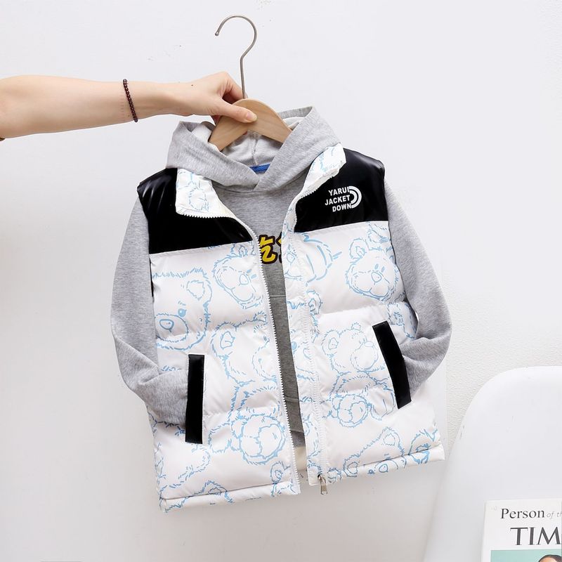 Minichoc High-end Feather Silk For Children, Wash-Free 2025 New Autumn Winter Boys And Girls Shiny Vest_voghion.com