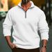 NOKOMETA Popular Autumn And Winter Men's Casual Solid Color Long-sleeved European And American Half-zipper Stand-up Collar Long-sleeved Sweater Men_voghion.com