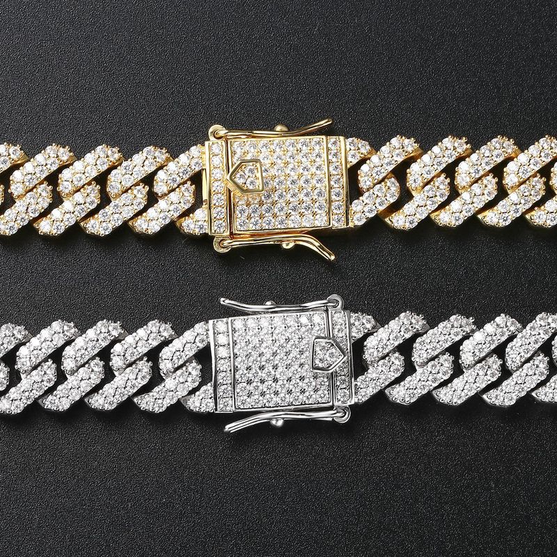 Catena in ottone con zirconi, nuova collana cubana con rombi e diamanti da 12 mm, gioielli Hip Hop_voghion.com