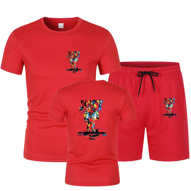 Herren Sets Sommeranzug Zweiteiliges Outfit Activewear T-Shirts Shorts Modemarke Jogging Fitness Gym Kleidung Männer Kurzes Set_voghion.com