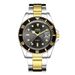 Gold Large Dial Quartz Steel Band Single Calendar Men's Watch_voghion.com