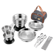 Juego de vajilla de acero inoxidable 304 para acampar al aire libre, portátil, con plato, para picnic, para el hogar, palillos, cuchara, tazón de sopa, combinación_voghion.com
